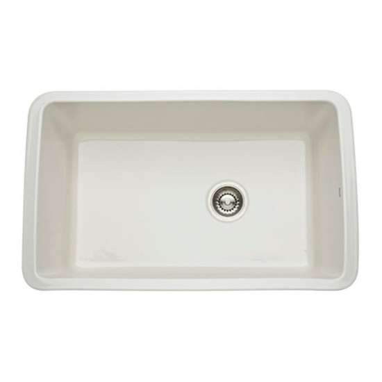 31in Undermount Fireclay Kitchen Sink in Biscuit