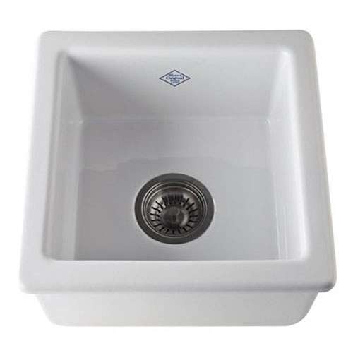 15in Undermount Fireclay Kitchen Sink in White