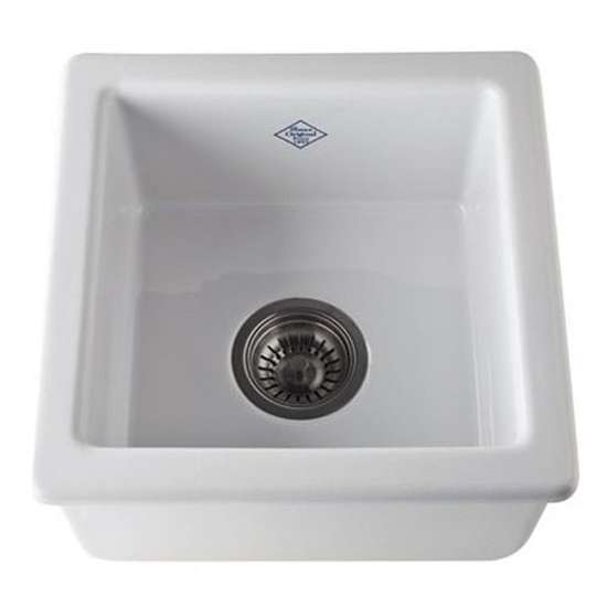 15in Undermount Fireclay Kitchen Sink in White