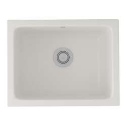 Fireclay Single Bowl Undermount Kitchen/Laundry Sink in Biscuit