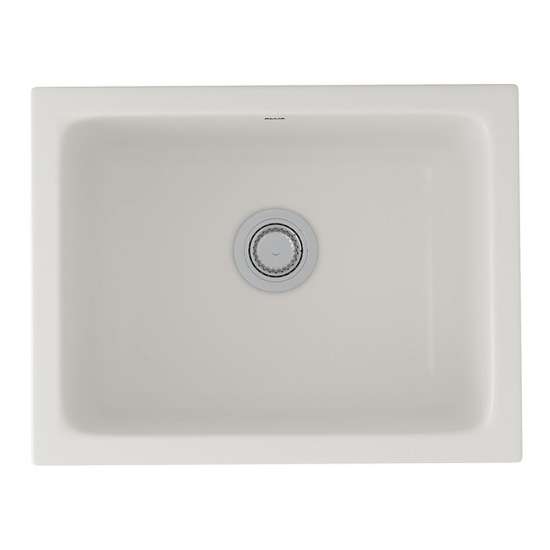 Fireclay Single Bowl Undermount Kitchen/Laundry Sink in Biscuit