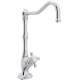 Column Spout Filter Faucet With Mini Cross Handle In Polished Chrome