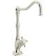 Column Spout Filter Faucet With Mini Cross Handle In Polished Nickel