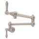 Wall Mount Swing Arm Pot Filler With Metal Lever Handle In Satin Nickel