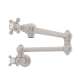 Wall Mount Swing Arm Pot Filler With Cross Handle In Satin Nickel