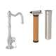 Column Spout Filter Faucet Kit With Mini Porcelain Lever Handle In Polished Chrome