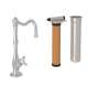 Column Spout Filter Faucet Kit With Mini Cross Handle In Polished Chrome