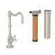 Column Spout Filter Faucet Kit With Mini Cross Handle In Polished Nickel