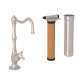 Column Spout Filter Faucet Kit With Mini Cross Handle In Satin Nickel
