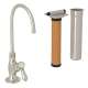 C-Spout Filter Faucet Kit With Mini Metal Lever Handle In Polished Nickel