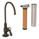 C-Spout Filter Faucet Kit With Mini Metal Lever Handle In Tuscan Brass