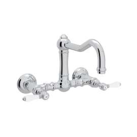 Italian Kitchen Acqui Bridge Faucet With Double-Lever Handle - In Multiple Colors