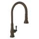 Italian Kitchen Patrizia A3420LMTCB-2 Pull-Down Kitchen Faucet With Metal Lever Handle In Tuscan Brass