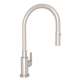 Pull-Down Kitchen Faucet With Metal Lever Handle In Satin Nickel