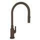 Pull-Down Kitchen Faucet With Metal Lever Handle In Tuscan Brass