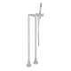 Avanti AKIT2202NXMAPC Exposed Floor Mount Tub Filler with Cross Handle Handshower and Floor Pillar Legs or Supply Unions in Polished Chrome