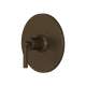 A4214LMTCB Lombardia Thermostatic Trim Plate without Volume Control with Metal Lever Handle, Tuscan Brass