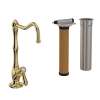 AKIT1435LMULB-2 Acqui Column Spout Filter Faucet with Metal Lever Handle, Unlacquered Brass