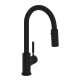 R7519MB Lux Side Handle Bar and Food Prep Stainless Steel Pulldown Faucet with Lever Handle, Matte Black