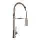 R7521STN Lux Side Handle Stainless Steel Pro Pulldown Kitchen Faucet with Lever Handle, Satin Nickel
