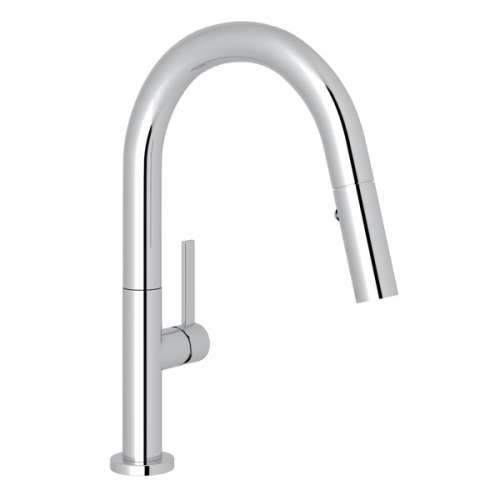 R7581SLMAPC-2 Lux Modern Pulldown Bar and Food Prep Faucet with Metal Lever Handle