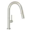 R7581SLMPN-2 Lux Modern Pulldown Bar and Food Prep Faucet with Metal Lever Handle, Polished Nickel