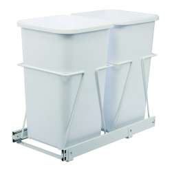 PRC12-2-27-W Waste Bin 11.25 in w. x 19 in h. x 23 in d. White