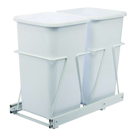 PRC12-2-27-W Waste Bin 11.25 in w. x 19 in h. x 23 in d. White