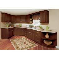 SB36B Butt Door Sink Base Classic Door Cherry Wood Lava Finish