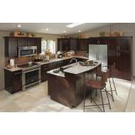 3DB21 3 Drawer Base Georgetown Door Maple Wood Onyx Finish