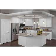 SB36B Butt Door Sink Base Georgetown Door Maple Wood White Finish