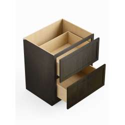 SM2DB24-RTA-FR02-SG Framington 24-in x 24-in x 35-in Ready To Assemble Latitude Two Drawer Base Cabinet, Smokey Grey