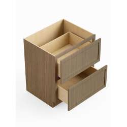 SM2DB24-RTA-FR02-TW Framington 24-in x 24-in x 35-in Ready To Assemble Latitude Two Drawer Base Cabinet, Tan Wood
