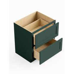 SM2DB24-RTA-FR01-GR Framington 24-in x 24-in x 35-in Ready To Assemble Remington Two Drawer Base Cabinet, Green