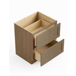 SM2DB24-RTA-FR01-TW Framington 24-in x 24-in x 35-in Ready To Assemble Remington Two Drawer Base Cabinet, Tan Wood