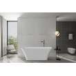 59-in x 30-in x 23-in Freestanding Acrylic Bathtub With Center Drain