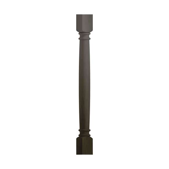 SMCLDL-SG Framington 3-in x 3-in x 35-in Classic Decorative Leg, Smokey Grey