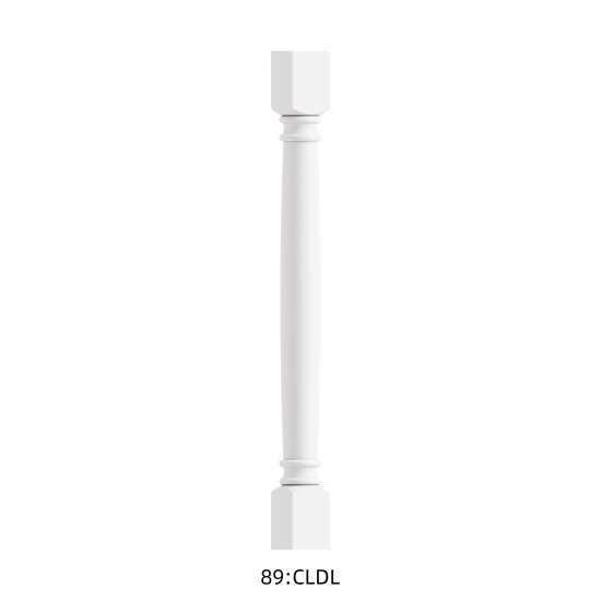 SMCLDL-WH Framington 3-in x 3-in x 35-in Classic Decorative Leg, White