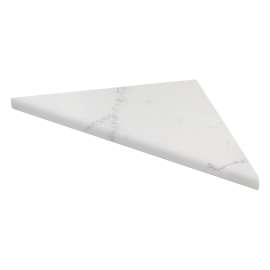 SMCS88PR-181 8-in x 8-in x 1-in Solid Surface Corner Shelf (Set of 2), Misty River