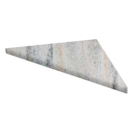 SMCS88PR-185 8-in x 8-in x 1-in Solid Surface Corner Shelf (Set of 2), Creme Brulee