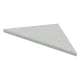 SMCS88PR-39 8-in x 8-in x 1-in Solid Surface Corner Shelf (Set of 2), Grey