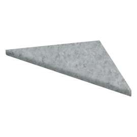 SMCS88PR-73 8-in x 8-in x 1-in Solid Surface Corner Shelf (Set of 2), Fossil