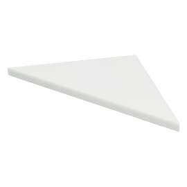 SMCS88PR-PW11 8-in x 8-in x 1-in Solid Surface Corner Shelf (Set of 2), Pure White