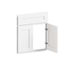 SMDCSF42-FR01-WH Framington 26-in x 1-in x 30-in Remington Diagonal Corner Sink Base Cabinet Front, White