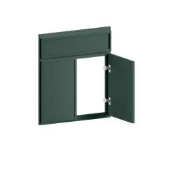 SMDCSF42-FR02-GR Framington 26-in x 1-in x 30-in Latitude Diagonal Corner Sink Base Cabinet Front, Green