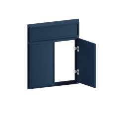 SMDCSF42-FR02-NB Framington 26-in x 1-in x 30-in Latitude Diagonal Corner Sink Base Cabinet Front, Navy Blue