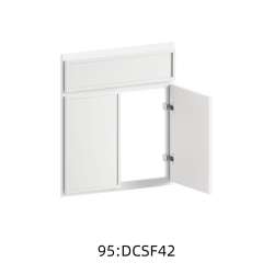 SMDCSF42-FR02-WH Framington 26-in x 1-in x 30-in Latitude Diagonal Corner Sink Base Cabinet Front, White