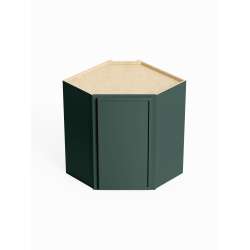 SMDCW2430L-ASM-FR02-GR Framington 24-in x 12-in x 30-in Assembled Latitude Diagonal Corner Wall Cabinet With Left-Hand Opening Door, Green