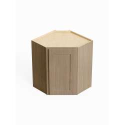 SMDCW2430L-ASM-FR01-TW Framington 24-in x 12-in x 30-in Assembled Remington Diagonal Corner Wall Cabinet With Left-Hand Opening Door, Tan Wood