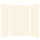 SMSWK606096-32 Silhouette 60-in x 60-in x 96-in Glue to Wall 3-Piece Shower Wall Kit, Cameo/Biscuit